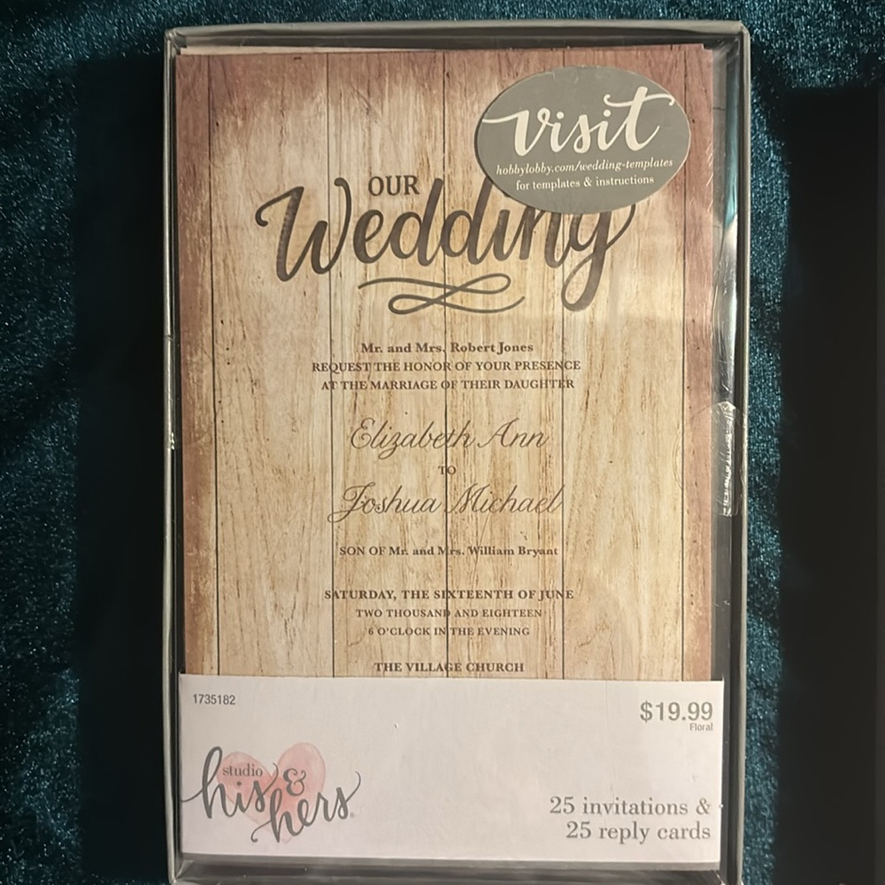 2 Boxes Customizable Wedding/Event Invitations & Reply Cards NWT